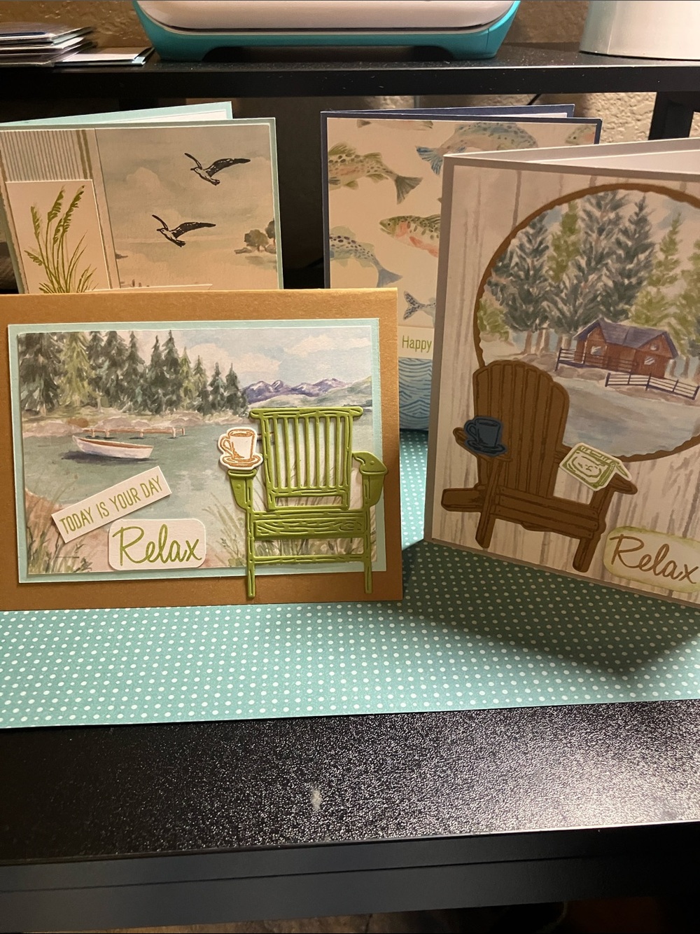 Four handmade cards